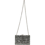 Dolce & Gabbana Silver Sequined Clutch Evening Crossbody Bag Dolce & Gabbana Dim Gray