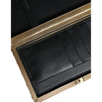 Dolce & Gabbana Silver Sequined Clutch Evening Crossbody Bag Dolce & Gabbana Black