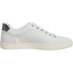 Dolce & Gabbana White Leather Heart Embellished Sneakers Shoes 1728,67345645728,Dolce & Gabbana,EU 41 | US 8,Material: 100% Calf Leather,Preowned / Defect,Sneakers - Men - Shoes,White,Women Dolce & Gabbana MV7039#5-41