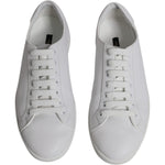 Dolce & Gabbana White Low Top Men Saint Tropez Sneakers Shoes 1728,67345645728,Dolce & Gabbana,EU41/US8,Material: 100% Leather,Men,Preowned / Defect,Sneakers - Men - Shoes,White Dolce & Gabbana MV6411-41