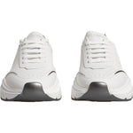Dolce & Gabbana White Silver DAYMASTER Leather Sneakers Shoes 1728,67345645728,Dolce & Gabbana,EU44/US11,Material: 83% Calf Leather 10% PU 7% Polyester,Men,Preowned / Defect,Sneakers - Men - Shoes,White Dolce & Gabbana MV1433#1-44