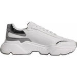 Dolce & Gabbana White Silver DAYMASTER Leather Sneakers Shoes 1728,67345645728,Dolce & Gabbana,EU44/US11,Material: 83% Calf Leather 10% PU 7% Polyester,Men,Preowned / Defect,Sneakers - Men - Shoes,White Dolce & Gabbana MV1433#1-44