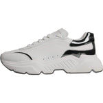 Dolce & Gabbana White Silver DAYMASTER Leather Sneakers Shoes 1728,67345645728,Dolce & Gabbana,EU44/US11,Material: 83% Calf Leather 10% PU 7% Polyester,Men,Preowned / Defect,Sneakers - Men - Shoes,White Dolce & Gabbana MV1433#1-44