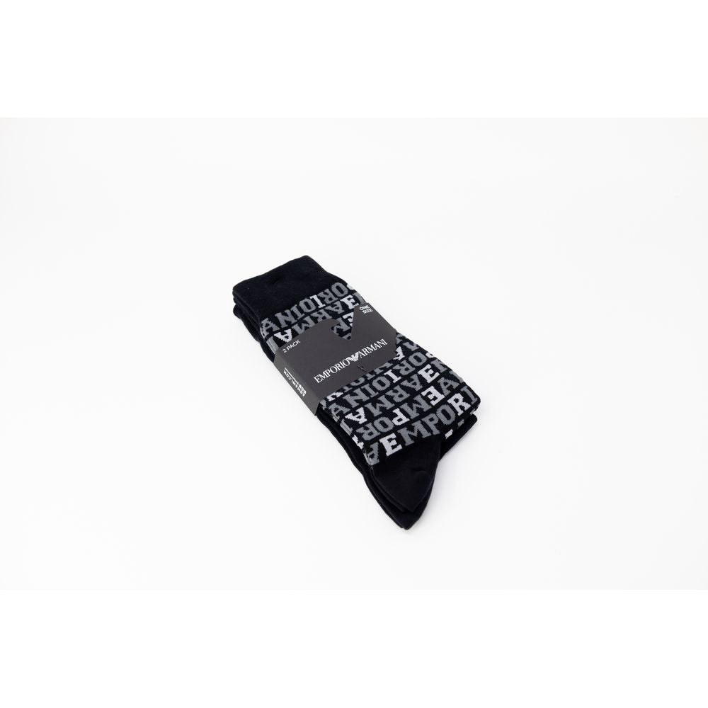 Emporio Armani Underwear Black Cotton Sock 1728,71956299936,Accessories,Black,Emporio Armani Underwear,Men,Men - Accessories,New with tags,One Size,Socks - Men - Accessories Emporio Armani Underwear EM-13180600009-ONE SIZE