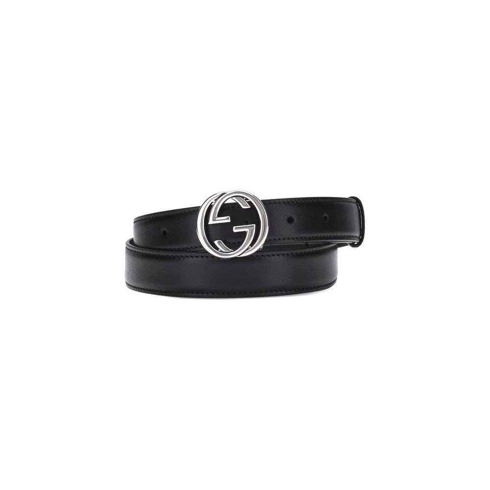 Gucci GG Leather Belt 1728,72470364320,80 cm / 32 Inches,85 cm / 34 Inches,Accessories,Belts - Women - Accessories,Black,Gucci,New with tags,Women,Women - Accessories Gucci GU-7744510YA0N1000-80 CM / 32 INCHES