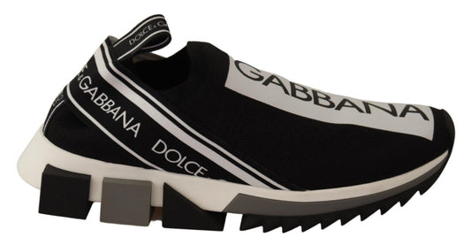 Dolce & Gabbana Chic Monochrome Sorrento Slip-On Sneakers