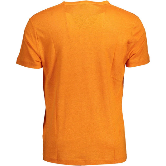 Gant Orange Linen Men T-Shirt 1728,67403481248,Clothing,Gant,L,M,Men,Men - Clothing,New with tags,Orange,S,T-Shirts - Men - Clothing,XL,XXL Gant GA-12987-L