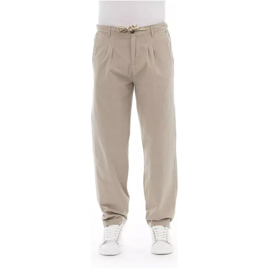 Baldinini Trend Beige Cotton Men Chino Pants