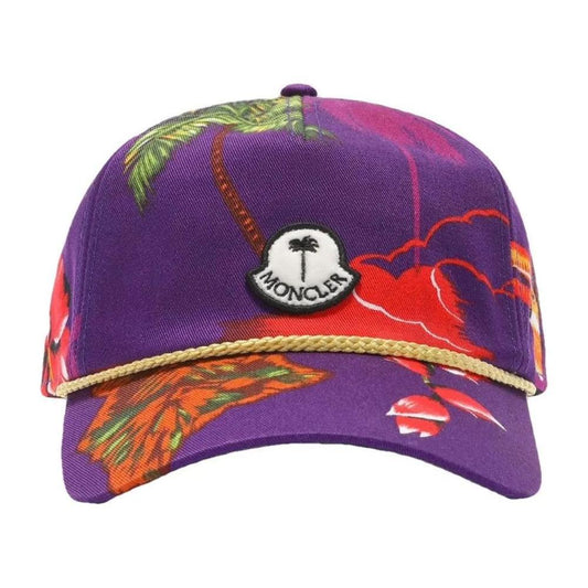 Moncler x Palm Angels Purple Cotton Hats & Cap 1728,67346170016,Accessories,Hats & Caps - Men - Accessories,Men,Men - Accessories,Moncler x Palm Angels,New with tags,Purple,UNI Moncler x Palm Angels MO-13230-UNI