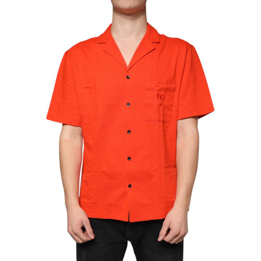 Dolce & Gabbana Orange Cotton Button Down Casual Polo Shirt 1728,67345645728,Clothing,Dolce & Gabbana,IT44 | XS,IT46 | S,Material: 100% Cotton,Men,Men - Clothing,New with tags,Orange,Shirts - Men - Clothing Dolce & Gabbana TSH84563-44