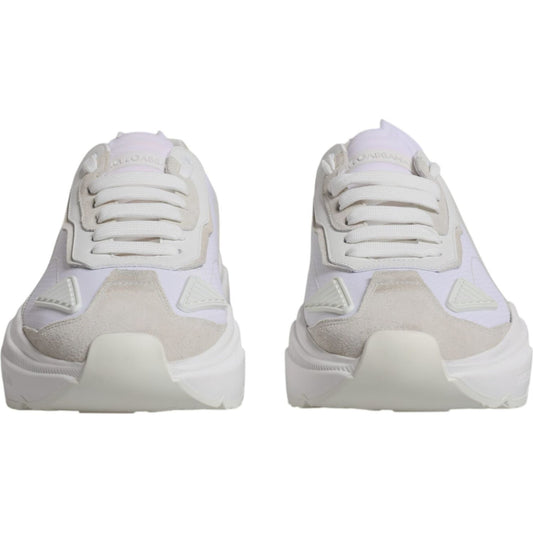 Dolce & Gabbana White Leather Daymaster Low Top Sneakers Shoes 1728,67345645728,Dolce & Gabbana,EU39/US6,Material: 60% Calf Leather 38% Nylon 1% PVC 1% Elastane,Men,Men - Shoes,New with tags,Shoes,Sneakers - Men - Shoes,White Dolce & Gabbana MV6426-39
