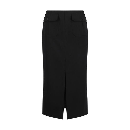 Chloé Midi Skirt 1728,72470364320,Black,Chloé,Clothing,IT38 | S,New with tags,Skirts - Women - Clothing,Women,Women - Clothing Chloé CH-CH24WJU06139001-IT38 | S
