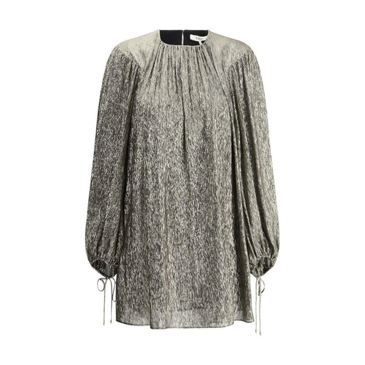 Chloé Silk lamé mini Dress 1728,72470364320,Chloé,Clothing,Gold,IT36 | XS,IT38 | S,New with tags,Shirts - Women - Clothing,Women,Women - Clothing Chloé CH-CH25SRO142980YY-IT38 | S