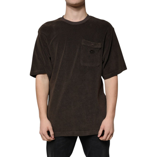 Dolce & Gabbana Brown Cotton Crew Neck Short Sleeves T-shirt 1728,67345645728,Brown,Clothing,Dolce & Gabbana,IT48 | M,Material: 100% Cotton,Men,Men - Clothing,New with tags,T-Shirts - Men - Clothing Dolce & Gabbana TSH87311-48