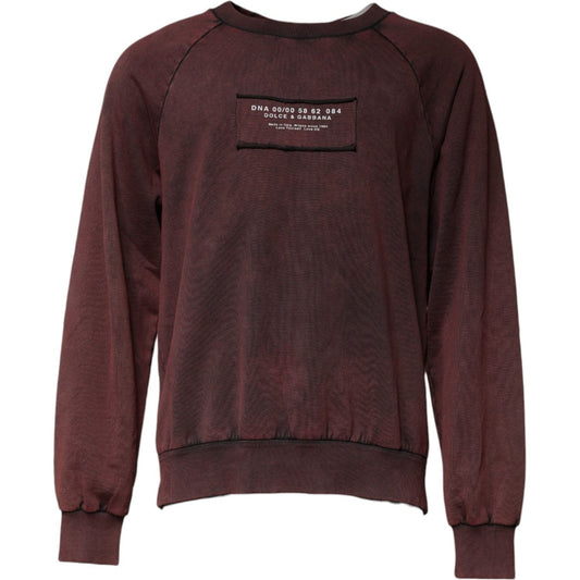 Dolce & Gabbana Brown Logo Cotton Crew Neck Pullover Sweater 1728,67345645728,Brown,Clothing,Dolce & Gabbana,IT48 | M,Material: 100% Cotton,Men,Men - Clothing,New with tags,Sweaters - Men - Clothing Dolce & Gabbana TSH87571-48