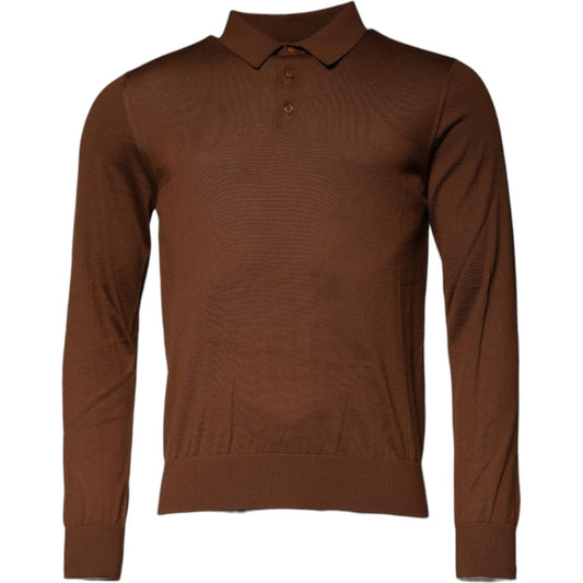 Dolce & Gabbana Brown Cashmere Buttoned Men Pullover Sweater 1728,67345645728,Brown,Clothing,Dolce & Gabbana,IT48 | M,Material: 100% cashmere,Men,Men - Clothing,New with tags,Sweaters - Men - Clothing Dolce & Gabbana TSH87578-48