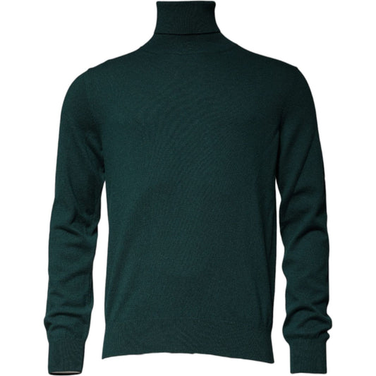 Dolce & Gabbana Green Cashmere Turtleneck Men Pullover Sweater 1728,67345645728,Clothing,Dolce & Gabbana,Green,IT50 | L,Material: 100% cashmere,Men,Men - Clothing,New with tags,Sweaters - Men - Clothing Dolce & Gabbana TSH87580-50