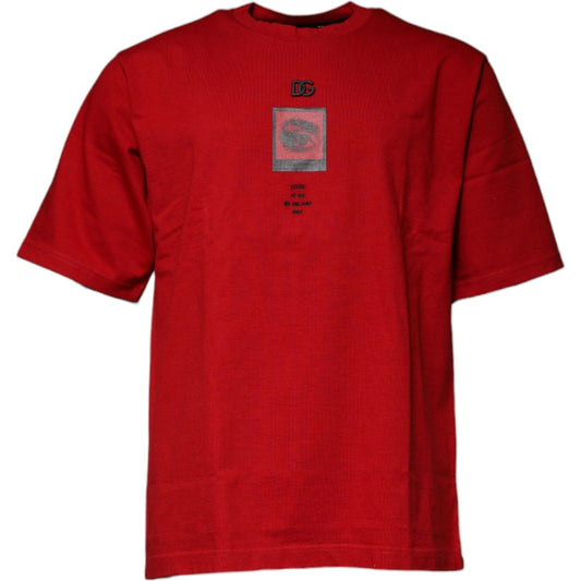 Dolce & Gabbana Red DG Eye Cotton Crew Neck T-shirt 1728,67345645728,Clothing,Dolce & Gabbana,IT44 | XS,IT46 | S,IT48 | M,Material: 100% Cotton,Men,Men - Clothing,New with tags,Red,T-Shirts - Men - Clothing Dolce & Gabbana TSH87472-44