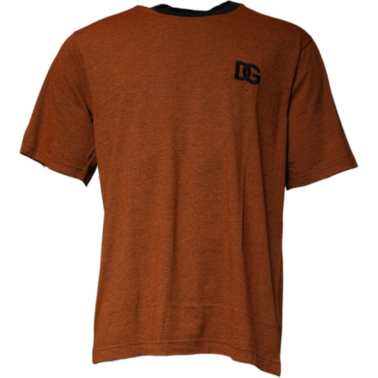 Dolce & Gabbana Brown DG Logo Cotton Crew Neck T-shirt 1728,67345645728,Brown,Clothing,Dolce & Gabbana,IT44 | XS,IT46 | S,IT54 | XL,Material: 100% Cotton,Men,Men - Clothing,New with tags,T-Shirts - Men - Clothing Dolce & Gabbana TSH87577-44