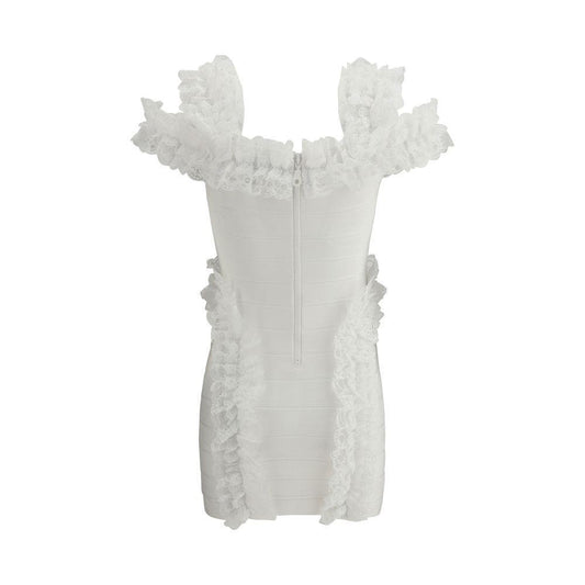 Self-Portrait Knit Ruffle mini Dress