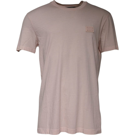 Dolce & Gabbana Beige Logo Crew Neck Short Sleeves T-shirt 1728,67345645728,Beige,Clothing,Dolce & Gabbana,IT54 | XL,Material: 100% Cotton,Men,Men - Clothing,Preowned / Defect,T-Shirts - Men - Clothing Dolce & Gabbana TSH87444-54