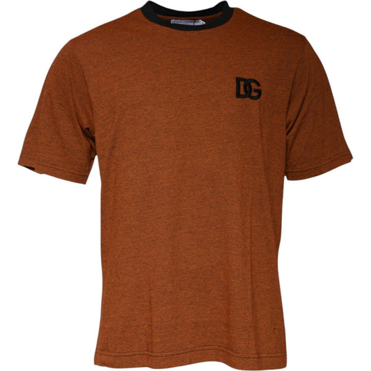 Dolce & Gabbana Brown DG Logo Polyester Crew Neck T-shirt 1728,67345645728,Brown,Clothing,Dolce & Gabbana,IT44 | XS,IT50 | L,IT52 | XL,Material: 57% Polyester 43% Cotton,Men,Men - Clothing,New with tags,T-Shirts - Men - Clothing Dolce & Gabbana TSH87541-4