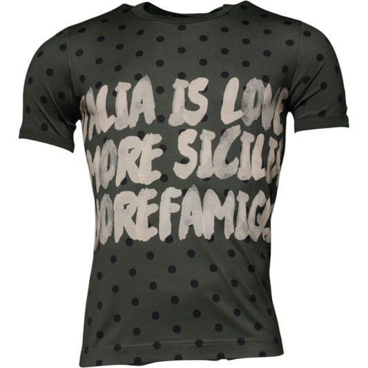 Dolce & Gabbana Gray Sicilia Cotton Crew Neck T-shirt 1728,67345645728,Clothing,Dolce & Gabbana,Gray,IT46 | S,Material: 100% Cotton,Men,Men - Clothing,Preowned / Defect,T-Shirts - Men - Clothing Dolce & Gabbana TSH87675-46