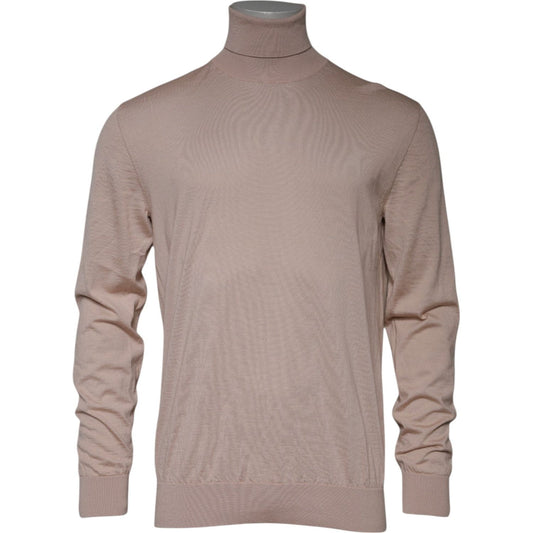 Dolce & Gabbana Beige Cashmere Turtleneck Pullover Sweater 1728,67345645728,Beige,Clothing,Dolce & Gabbana,IT58 | 3XL,Material: 100% cashmere,Men,Men - Clothing,Preowned / Defect,Sweaters - Men - Clothing Dolce & Gabbana TSH87740-58