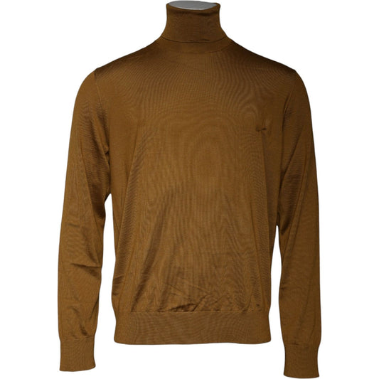 Dolce & Gabbana Brown Cashmere Turtleneck Pullover Sweater 1728,67345645728,Brown,Clothing,Dolce & Gabbana,IT54 | XL,Material: 65% Cashmere 25% Silk 8% Nylon 2% PU,Men,Men - Clothing,Preowned / Defect,Sweaters - Men - Clothing Dolce & Gabbana TSH87785-54