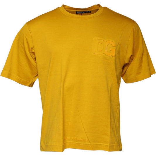 Dolce & Gabbana Dark Yellow Logo Crew Neck Short Sleeves T-shirt 1728,67345645728,Clothing,Dolce & Gabbana,IT46 | S,Material: 100% Cotton,Men,Men - Clothing,New with tags,T-Shirts - Men - Clothing,Yellow Dolce & Gabbana TSH87797-46