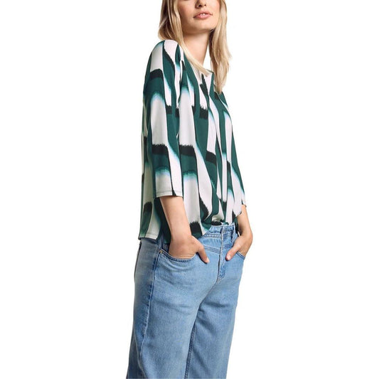 Street One Green Viscose Shirt 1728,71956299936,Clothing,Green,IT36|XXS,New with tags,Shirts - Women - Clothing,Street One,Women,Women - Clothing Street One ST-15165500150-IT36|XXS