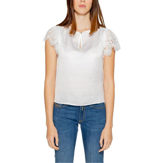Guess White Polyester Shirt
