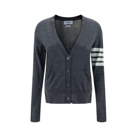 Thom Browne Merino Wool Cardigan 1728,72470364320,Clothing,Gray,IT38 | S,IT40 | M,IT42 | L,IT44 | L,New with tags,Polo Shirt - Women - Clothing,Thom Browne,Women,Women - Clothing Thom Browne TH-FKC334AY1014035-IT38 | S