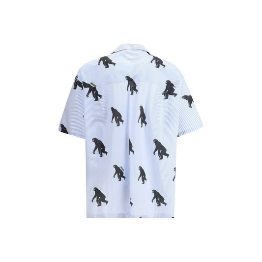 Moschino Printed short sleeve Shirt 1728,72470364320,Clothing,Light Blue,M,Men,Men - Clothing,Moschino,New with tags,Shirts - Men - Clothing Moschino MO-251ZZA022602581303-M