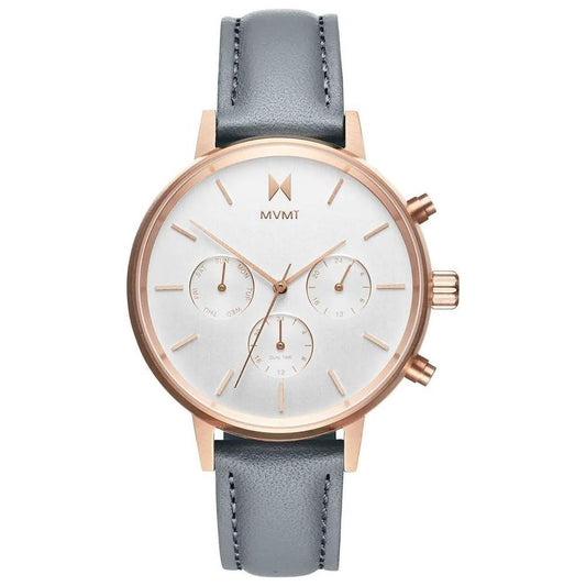 MVMT Gray Leather Watch 1728,67434610848,Gray,MVMT,New with tags,Watches,Watches for Women - Watches,Women MVMT MVDFC01RGGRAC
