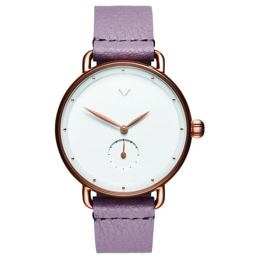MVMT Purple Leather Watch 1728,67434610848,MVMT,New with tags,Purple,Watches,Watches for Women - Watches,Women MVMT MVDFR01RGPUAC