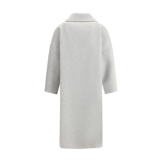 Aftercoat Double-breasted long Coat 1728,72470364320,Aftercoat,Clothing,Gray,IT38 | S,IT40 | M,IT42 | L,IT44 | L,Jackets & Coats - Women - Clothing,New with tags,Women,Women - Clothing Aftercoat AF-2081702-IT38 | S