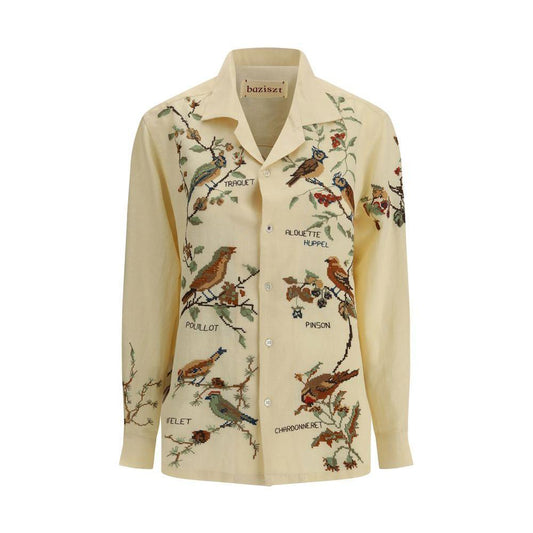 Baziszt Avian Shirt 1728,72470364320,Baziszt,Clothing,New with tags,S,Shirts - Women - Clothing,Women,Women - Clothing,Yellow Baziszt BA-AV153SHBEIGE-S