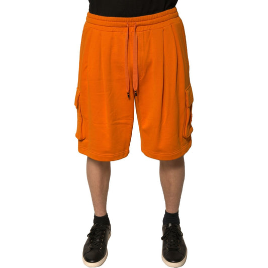 Dolce & Gabbana Orange Cotton Men Casual Cargo Bermuda Shorts 1728,67345645728,Clothing,Dolce & Gabbana,IT50 | L,Material: 100% Cotton,Men,Men - Clothing,Orange,Preowned / Defect,Shorts - Men - Clothing Dolce & Gabbana PAN75650-50