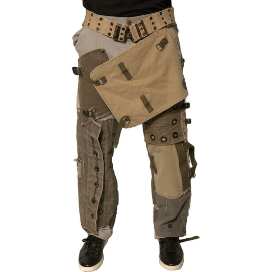 Dolce & Gabbana Multicolor Reconstructed Flight Cargo Pants