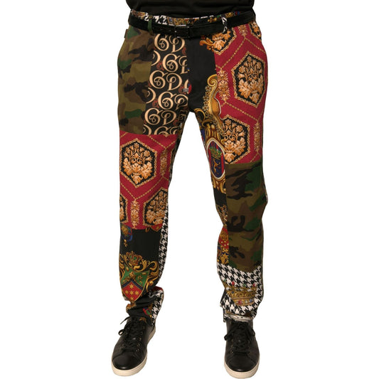 Dolce & Gabbana Multicolor Patchwork Men Dress Pants