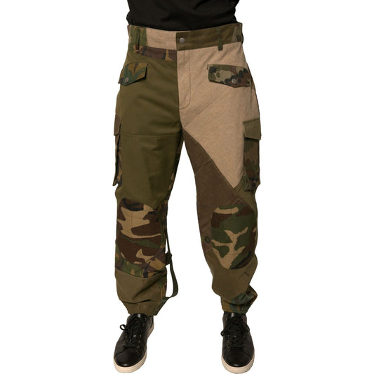 Dolce & Gabbana Multicolor Patchwork Flight Cargo Pants