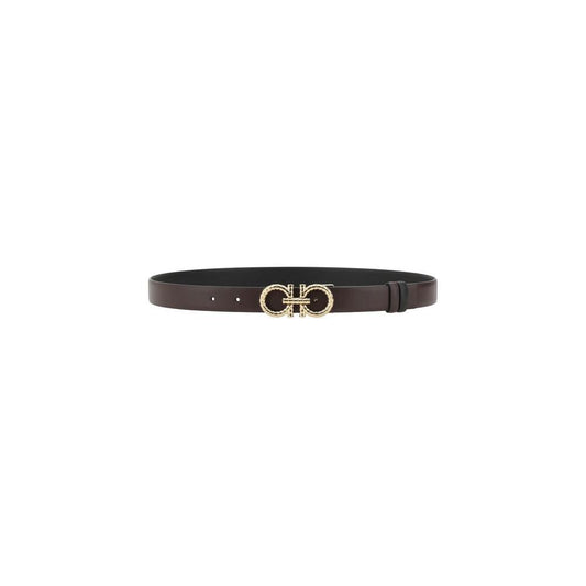 Ferragamo Reversible Belt 1728,72470364320,75 cm / 30 Inches,80 cm / 32 Inches,85 cm / 34 Inches,90 cm / 36 Inches,95 cm / 38 Inches,Accessories,Belts - Women - Accessories,Black,Ferragamo,New with tags,Women,Women - Accessories Ferragamo FE-780428004-90