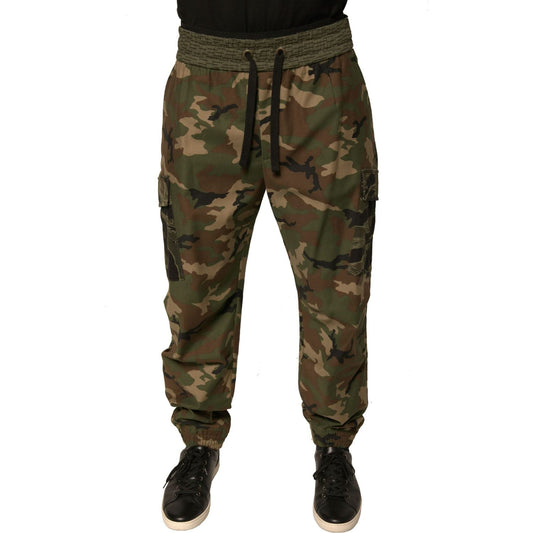 Dolce & Gabbana Multicolor Camouflage Cargo Sweatpants Pants