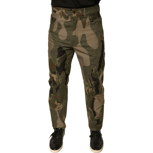 Dolce & Gabbana Multicolor Camouflage Cotton Pants