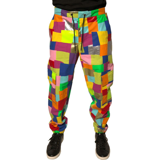 Dolce & Gabbana Multicolor Cotton Patchwork Men Cargo Pants