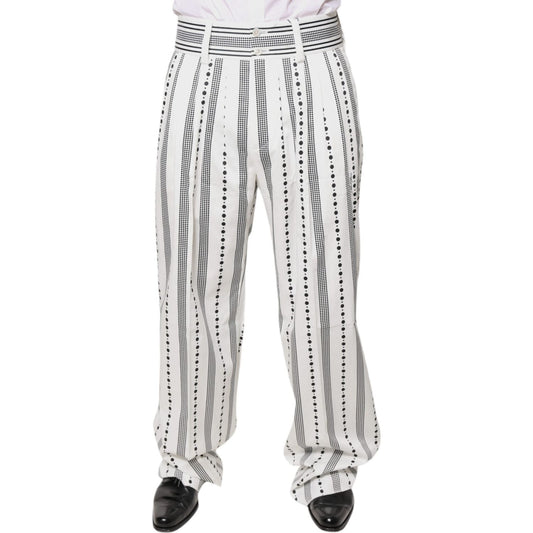 Dolce & Gabbana White Straight Formal Dress Pants