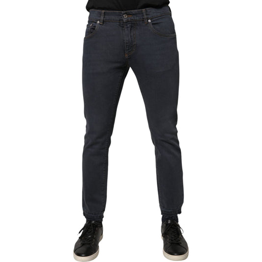 Dolce & Gabbana Dark Gray Cotton Skinny Denim Jeans