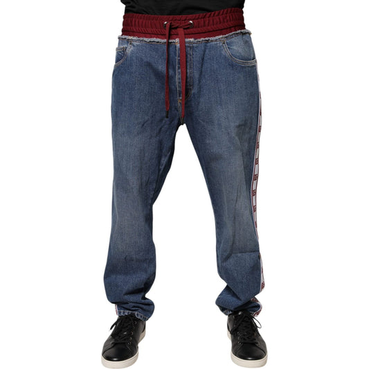 Dolce & Gabbana Blue Cotton Stretch Straight Denim Jeans