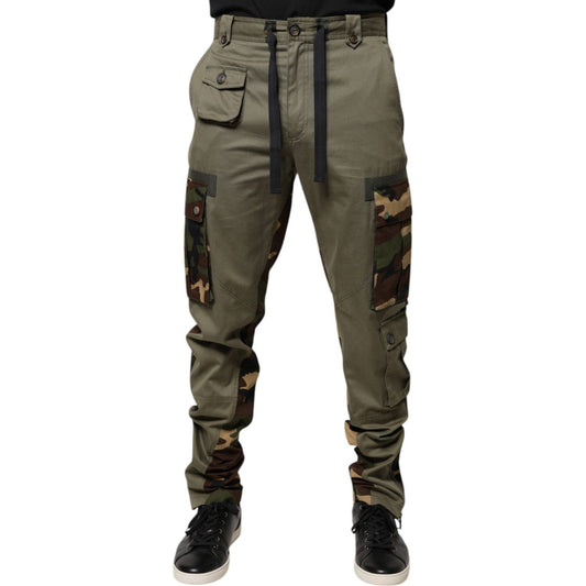Dolce & Gabbana Multicolor Patchwork Camouflage Cargo Pants